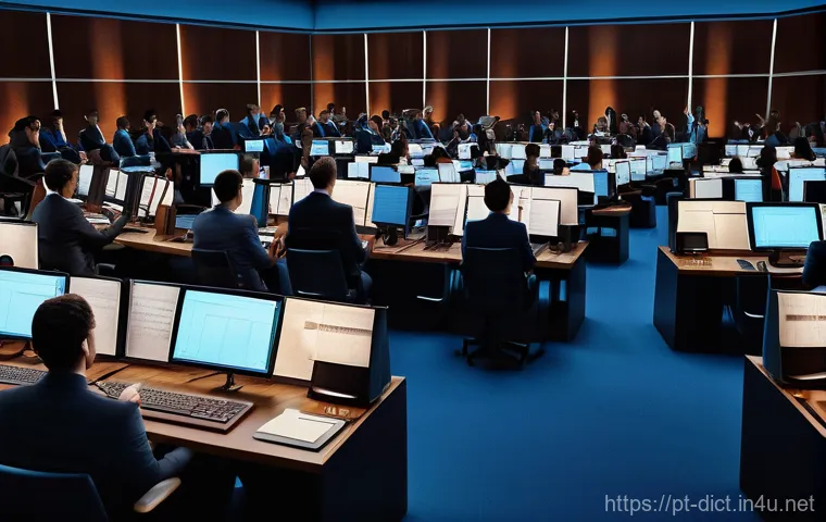 소프트웨어 개발 용어집 - Here are three detailed image prompts: