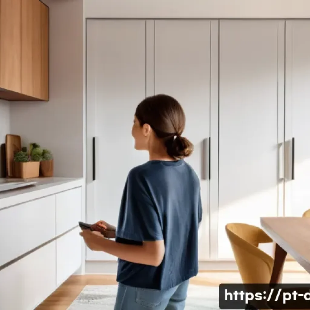 IoT 용어집 - **Prompt 1: "The Smart Home Ecosystem"**
    A wide shot of a modern, inviting living room and kitch...